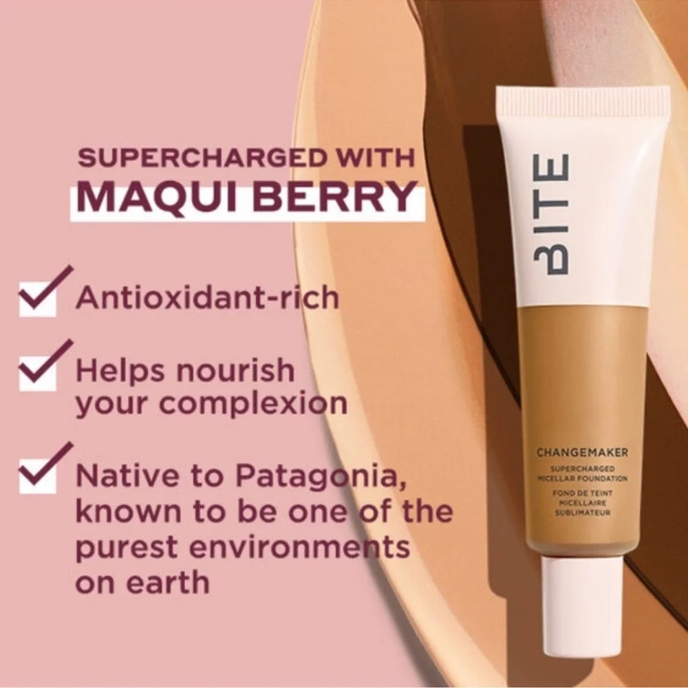 🌿 Bite Beauty Changemaker Supercharged Micellar Foundation M60